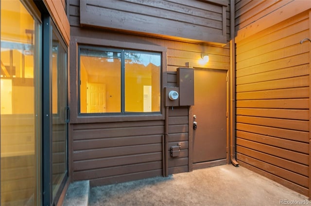 view of doorway to property