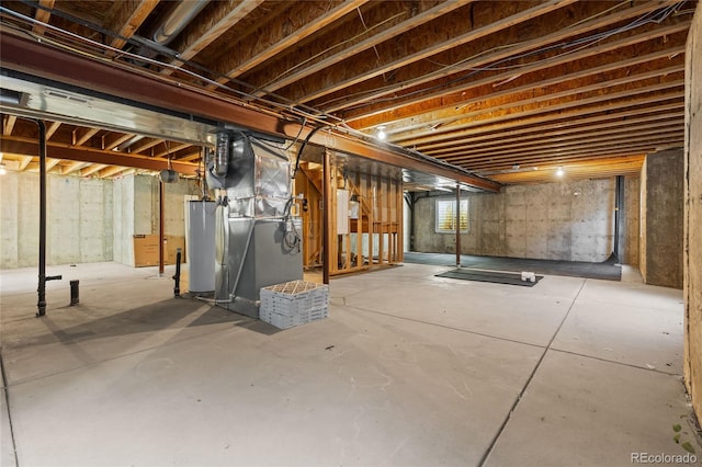 1461 S Grand Baker St, Aurora, CO 80018 - below grade area featuring water heater and heating unit