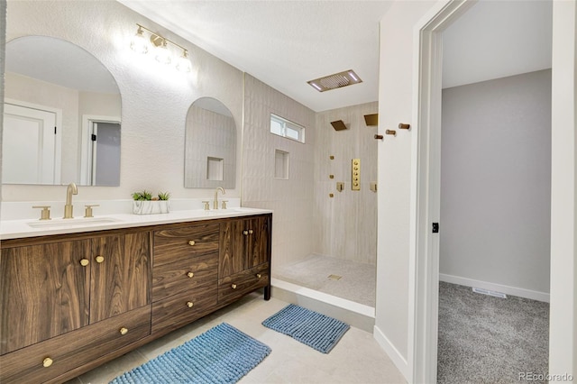 9371 Princeton Ln, Highlands Ranch, CO 80130 - full bathroom featuring a walk in shower and double vanity