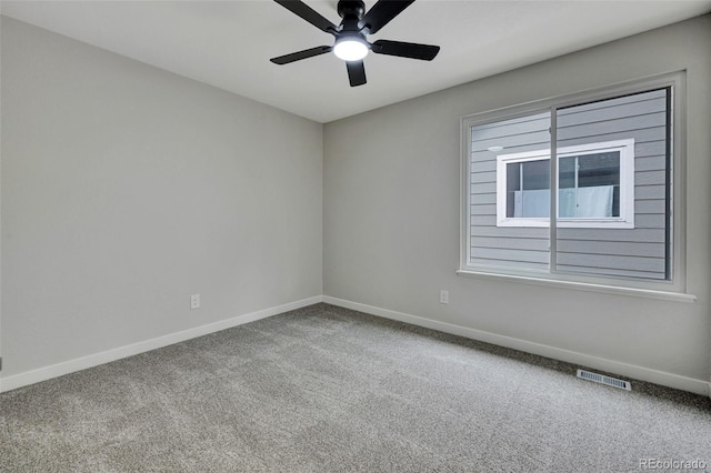 9371 Princeton Ln, Highlands Ranch, CO 80130 - carpeted empty room with baseboards and ceiling fan
