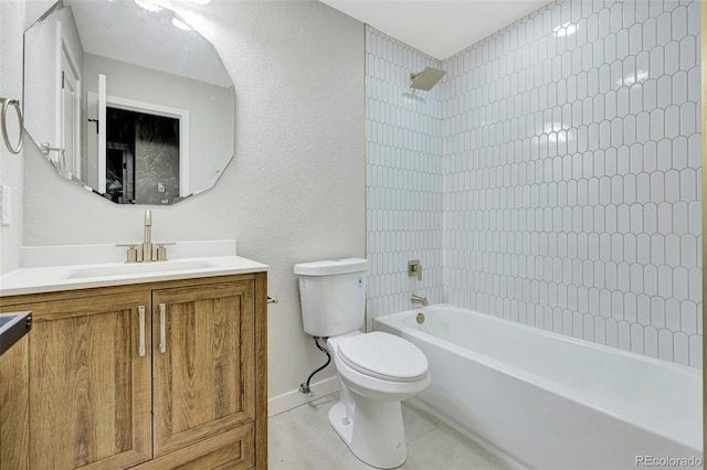 9371 Princeton Ln, Highlands Ranch, CO 80130 - full bath with vanity, shower / bath combination, and tile patterned floors