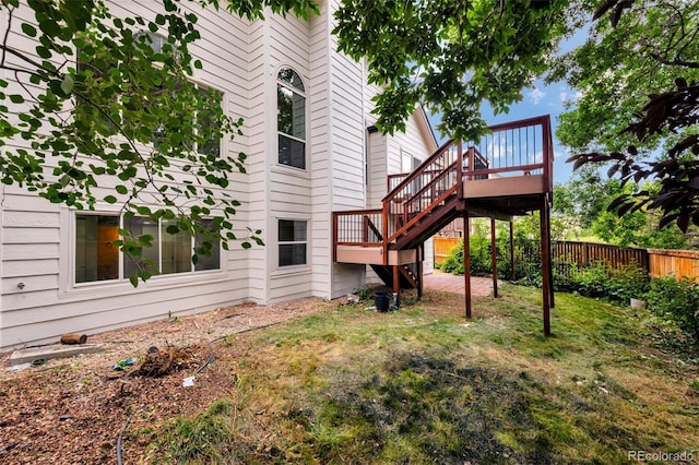 9371 Princeton Ln, Highlands Ranch, CO 80130 - view of yard featuring stairs and a deck