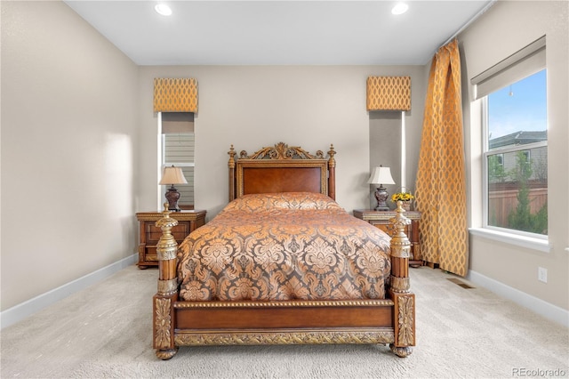 11193 Mission Walk St, Parker, CO 80134 - bedroom with multiple windows, light carpet, and recessed lighting
