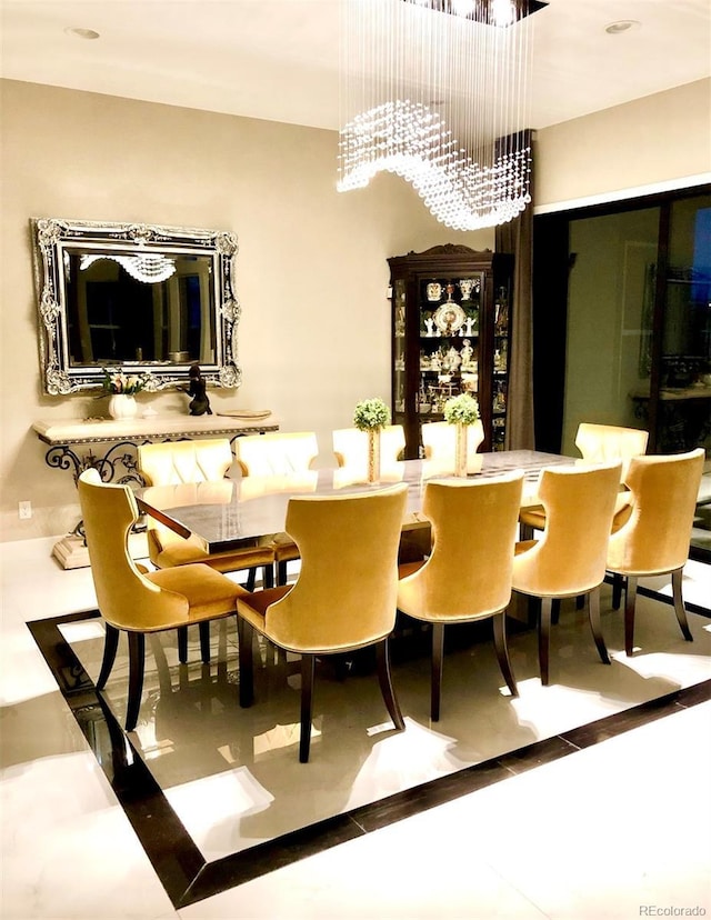 11193 Mission Walk St, Parker, CO 80134 - dining space featuring a chandelier