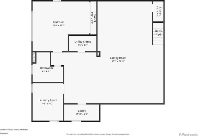 2609 S Dahlia St, Denver, CO 80222 - home floor plan