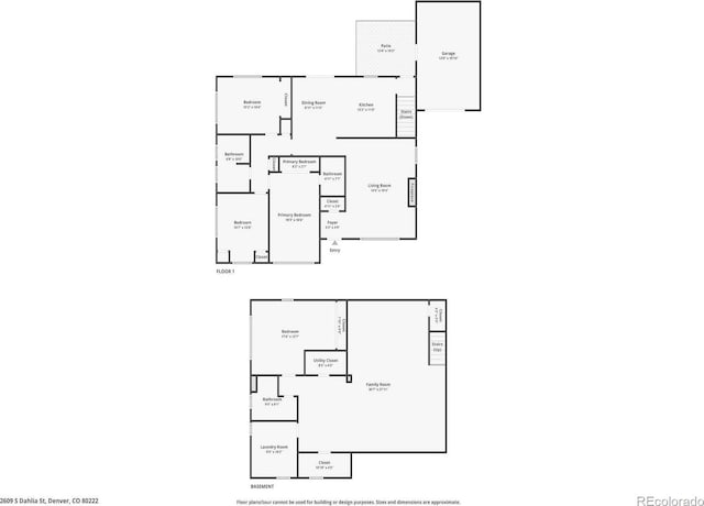 2609 S Dahlia St, Denver, CO 80222 - home floor plan
