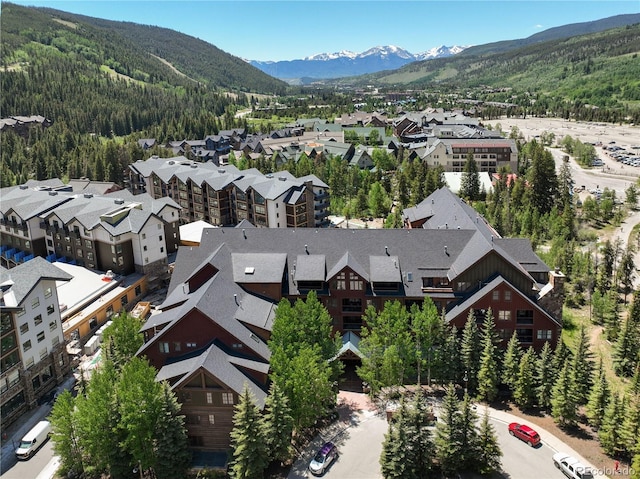53 Hunki Dori Ct Unit 8886, Keystone, CO 80435 - aerial perspective of suburban area with a mountain backdrop and a forest