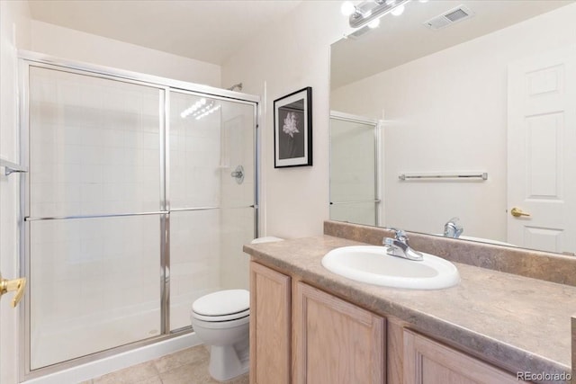 18661 E Water Dr Unit F, Aurora, CO 80013 - full bath with vanity, a shower stall, and tile patterned floors