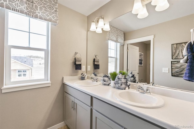 bathroom featuring vanity