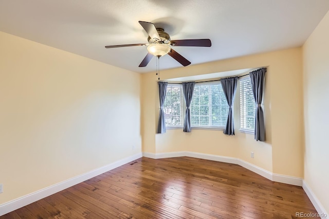 1616 Cedarwood Dr, Longmont, CO 80504 - spare room featuring ceiling fan and hardwood / wood-style flooring