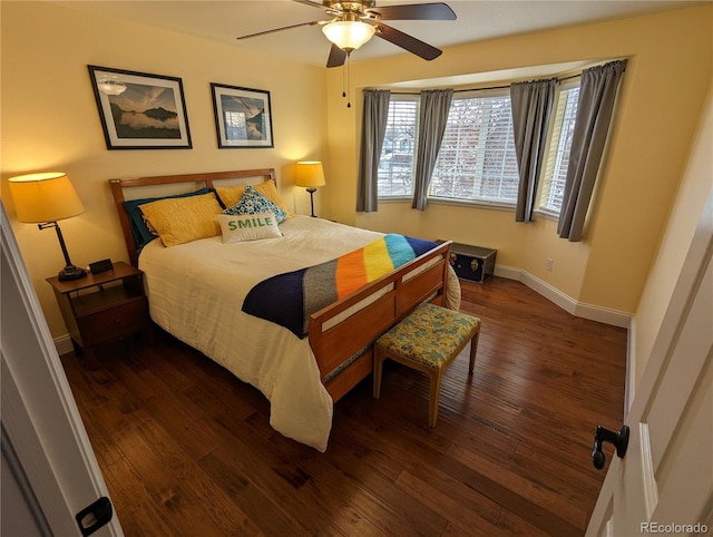 1616 Cedarwood Dr, Longmont, CO 80504 - bedroom with hardwood / wood-style floors and a ceiling fan