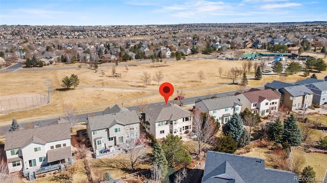 aerial view featuring a residential view