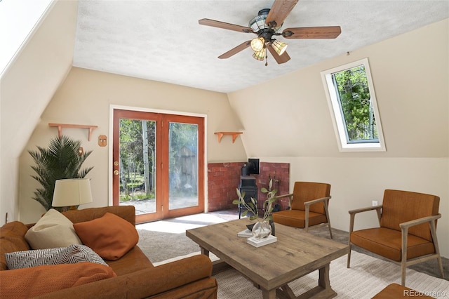 779 High Point Cir, Black Hawk, CO 80422 - living room with carpet floors and a ceiling fan