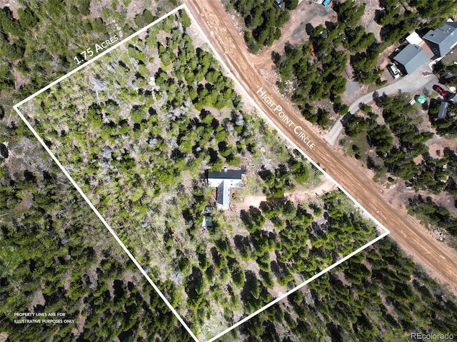 779 High Point Cir, Black Hawk, CO 80422 - map of property location with property parcel outlined