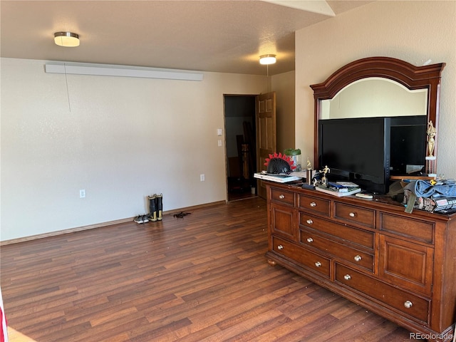 living room featuring dark hardwood / wood-style floors