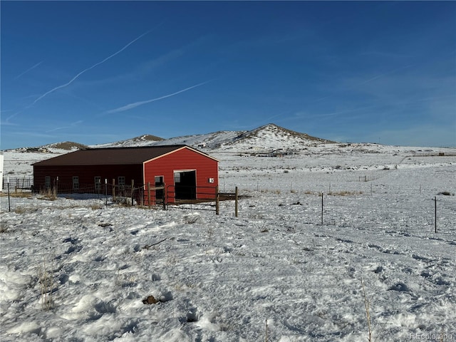 exterior space with a mountain view