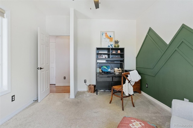2467 Spanish Oak Ter, Colorado Springs, CO 80920 - office featuring carpet and ceiling fan