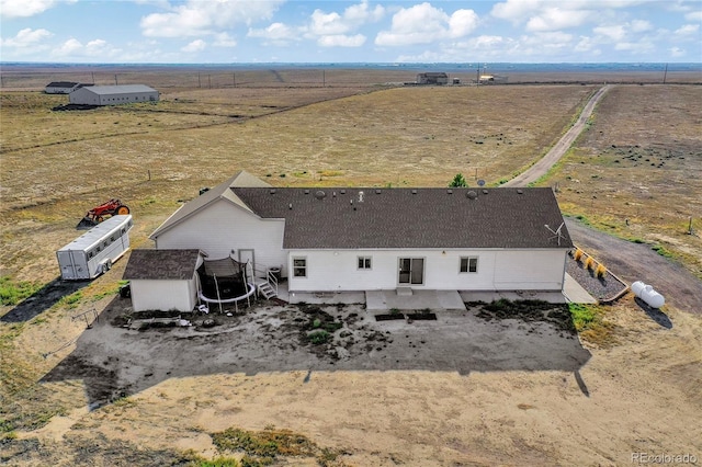 drone / aerial view featuring a rural view