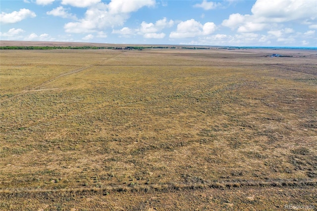 aerial view with a rural view