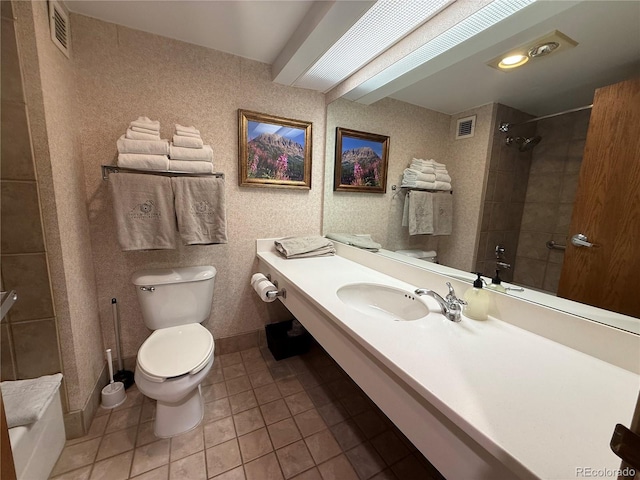 6 Emmons Rd Unit 379/381, Mount Crested Butte, CO 81225 - full bath with tile patterned flooring, vanity, and shower / bath combination