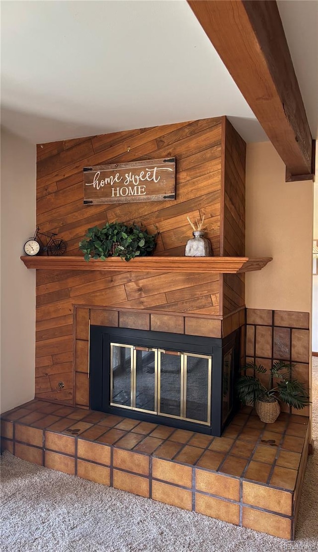 3103 Broadmoor Valley Rd Unit B, Colorado Springs, CO 80906 - interior details featuring carpet flooring and a fireplace
