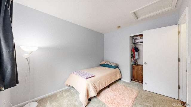 1750 Clark Dr, Erie, CO 80516 - bedroom featuring carpet, attic access, and a closet