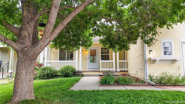 1750 Clark Dr, Erie, CO 80516 - view of property hidden behind natural elements with a porch