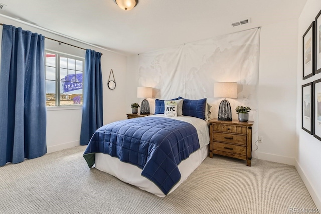 bedroom featuring carpet