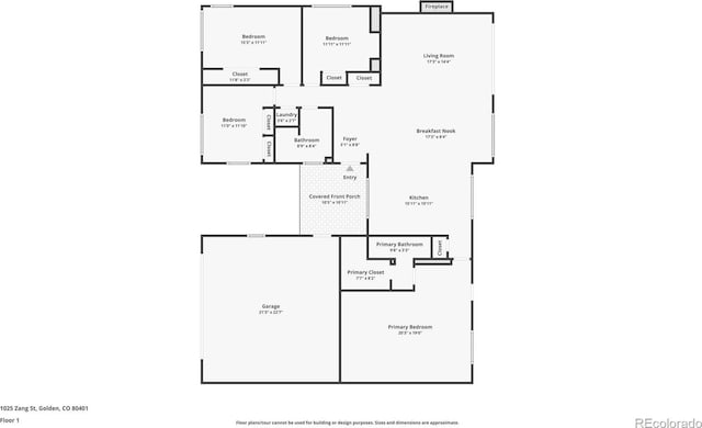 1025 Zang St, Golden, CO 80401 - floor plan