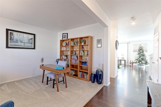 office featuring dark hardwood / wood-style floors