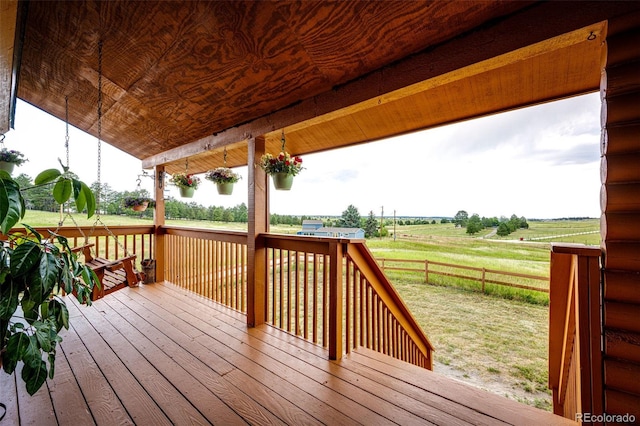 7573 Pine Crest Dr, Kiowa, CO 80117 - wooden terrace with a view of countryside