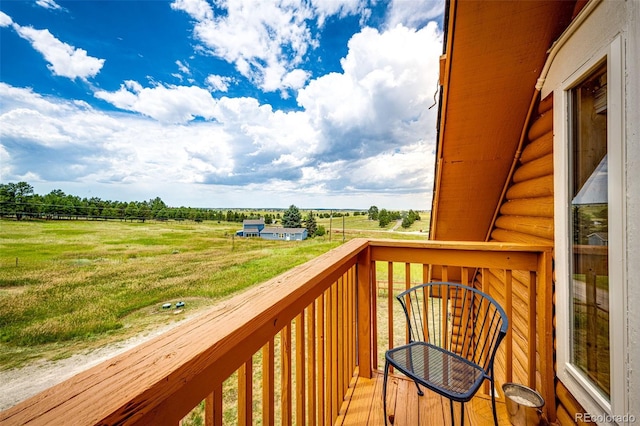7573 Pine Crest Dr, Kiowa, CO 80117 - wooden terrace featuring a rural view