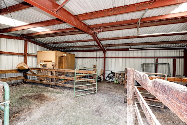 7573 Pine Crest Dr, Kiowa, CO 80117 - garage featuring metal wall