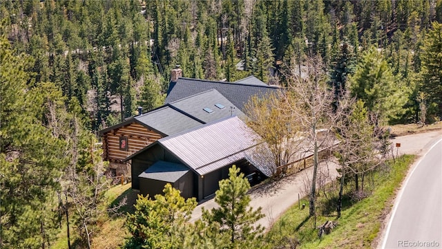 1651 Pine Valley Rd, Evergreen, CO 80439 - view of subject property with a forest