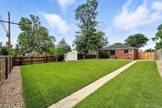 2955 Poplar St, Denver, CO 80207 - fenced backyard featuring a shed