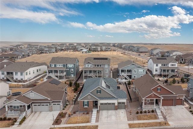 aerial view featuring a residential view