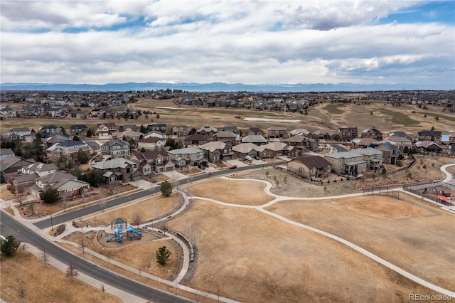 drone / aerial view featuring a residential view