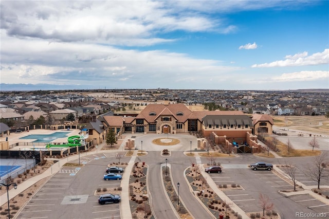 drone / aerial view featuring a residential view