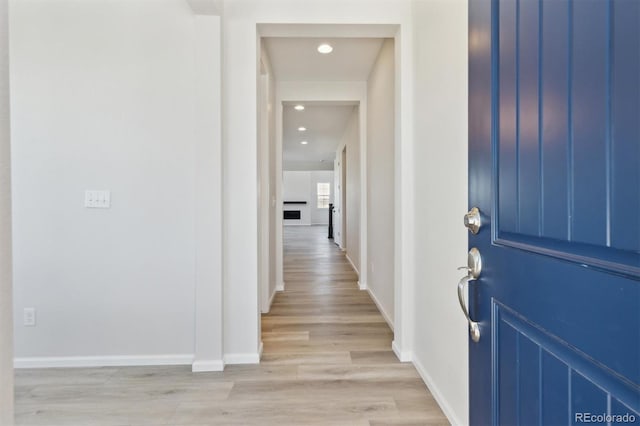 foyer featuring light hardwood / wood-style flooring