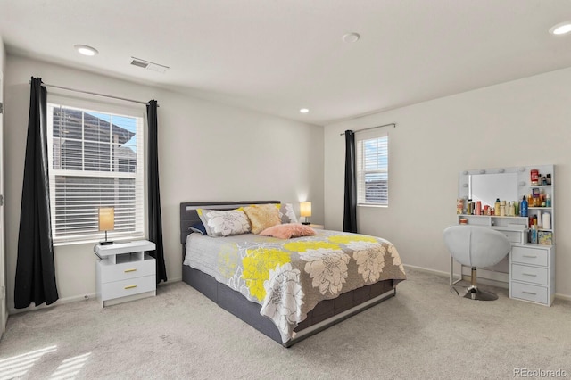 view of carpeted bedroom