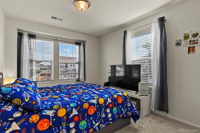 view of carpeted bedroom