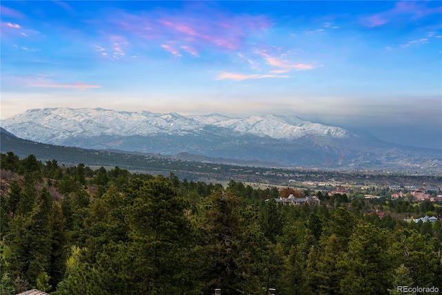 948 Manor Gate Pt, Colorado Springs, CO 80906 - view of mountain background featuring a heavily wooded area