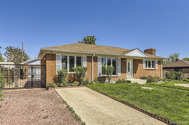 10712 Larson Dr, Northglenn, CO 80233 - single story home featuring brick siding and a chimney