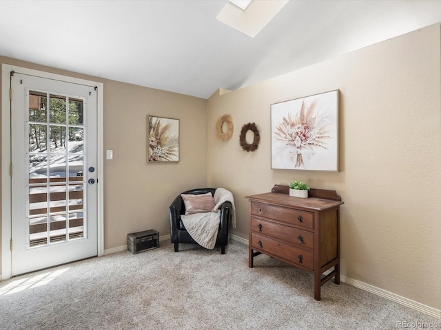 28268 Shadow Mountain Dr, Conifer, CO 80433 - living area with a skylight and carpet