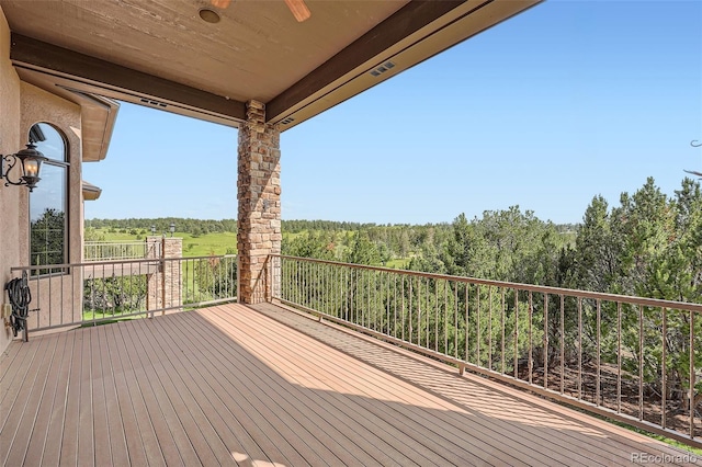 4725 Palmer Ridge Dr, Parker, CO 80134 - wooden terrace featuring a view of trees