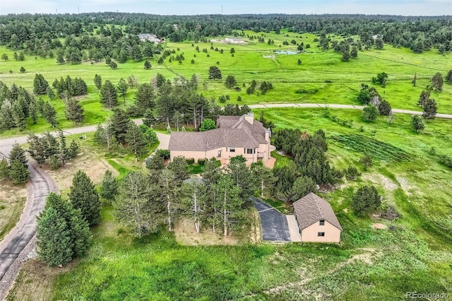 4725 Palmer Ridge Dr, Parker, CO 80134 - aerial overview of property's location with rural landscape