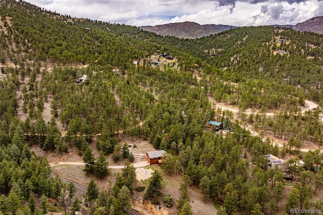 310 Wendelyn Way, Boulder, CO 80302 - aerial overview of property's location with a forest and a mountainous background