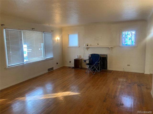 interior space with hardwood / wood-style flooring