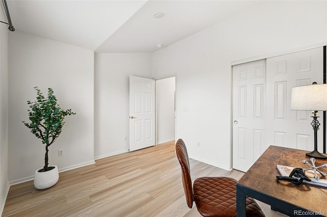 8200 E 8th Ave Unit 5-204, Denver, CO 80230 - office space featuring light wood-type flooring, baseboards, and lofted ceiling