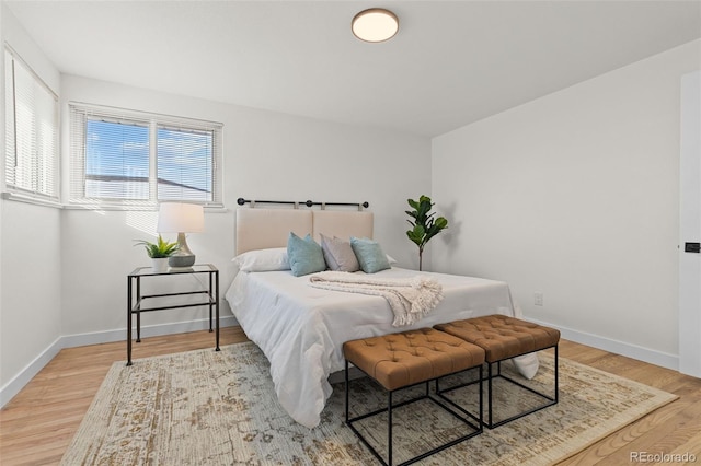 bedroom featuring light hardwood / wood-style flooring